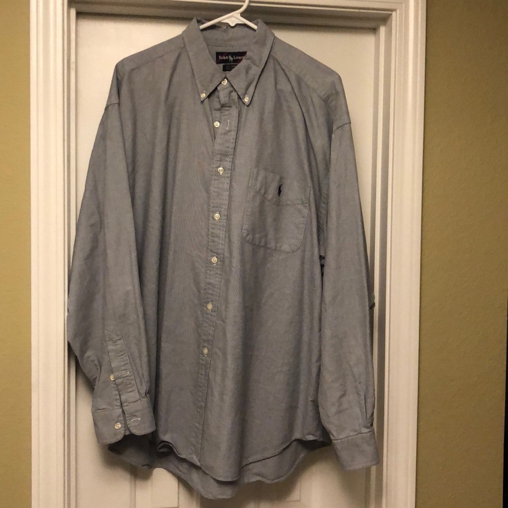 Ralph Lauren navy button down.
